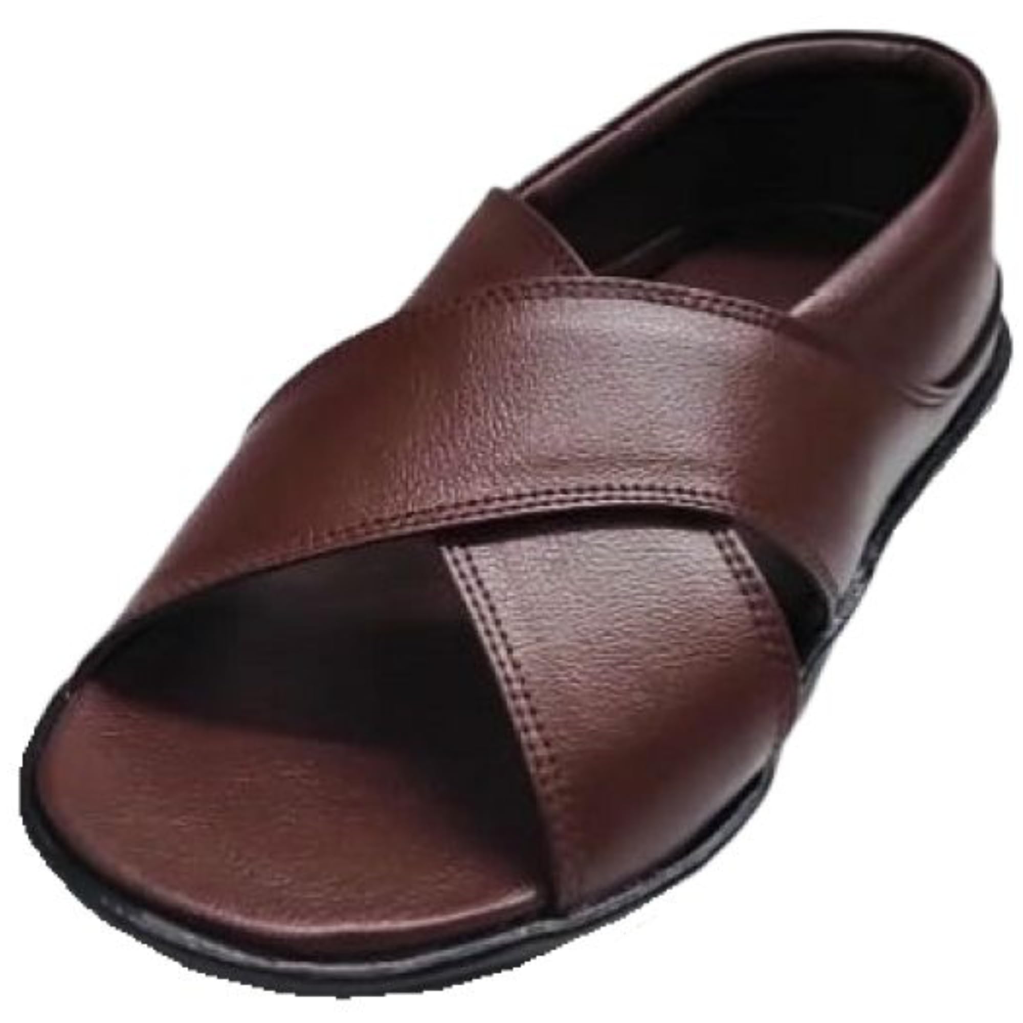 RAGE GAZE Mens Sandals - Comfortable Fisherman Sport Sandals, Summer Casual with Premium PU Padding & Synthetic Leather, Cross Brown Closed-Toe Outdoor Footwear (B0D8PVV6YP) Amazon Price History, Amazon Price Tracker