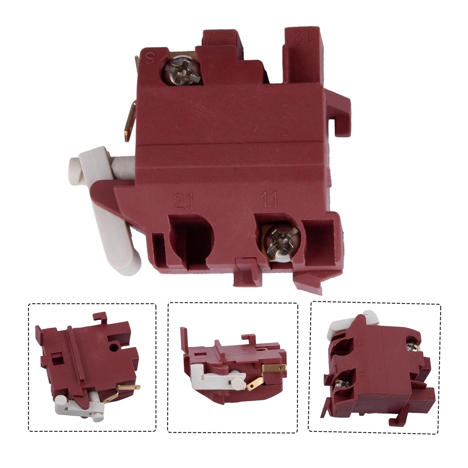 1 interruptor de botón de repuesto for amoladora angular PWS de 115 mm y 125 mm. Interruptor de botón de gatillo for pulidora angular.