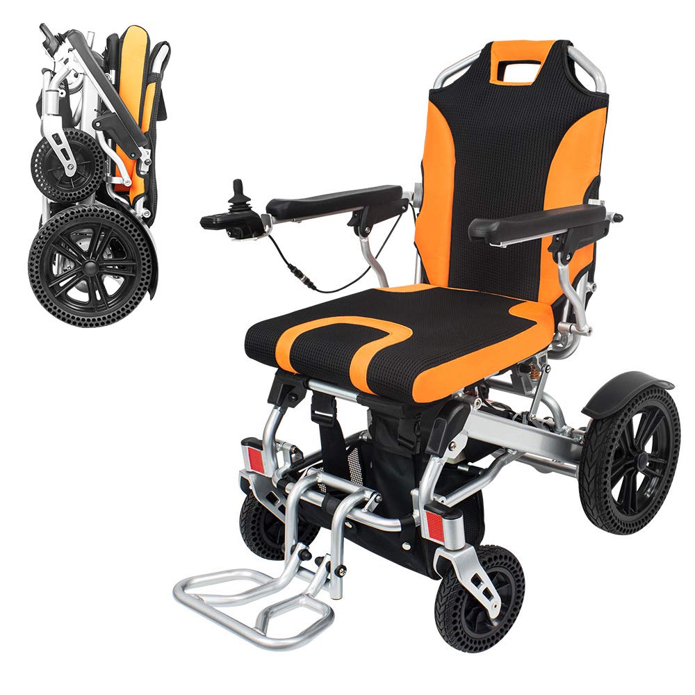 Buy HUHUH 2020 New Lightweight Folding Electric Wheelchair, Deluxe Fold