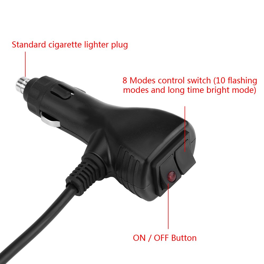KIMISS LED stroboscopica lampeggiante di emergenza,8 LED 40 W 12V 24 V Magnetico Montato auto tetto Strobe avvertimento luce lampeggiante di emergenza luce