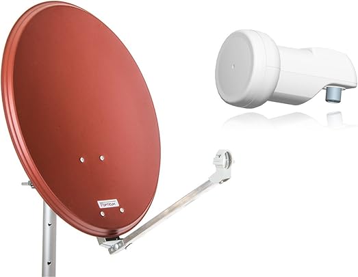 Opticum Stahl QA60 Antenna satellitare con singolo LNB alluminio rosso mattone Opticum Stahl QA60 Antenna satellitare con singolo LNB alluminio rosso mattone
