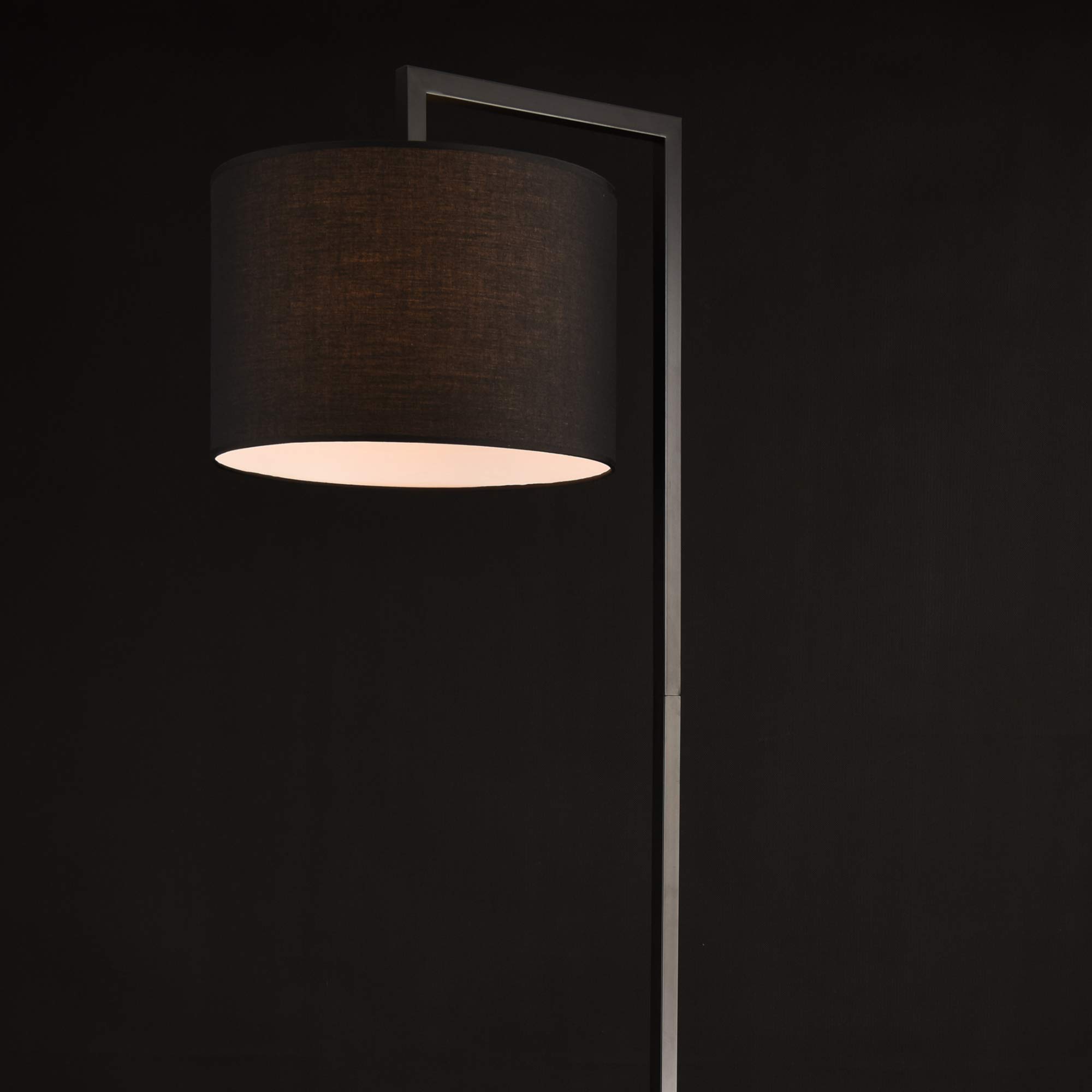 Lux.Pro Lampa Stojąca 161 Cm Design E27 Maks. 60 W Metal Czarna Klasa Efektywności Energetycznej A++ Do E