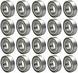 Twenty (20) 623ZZ 3mm x 10mm x 4mm Shielded Deep Groove Precision Ball Bearings