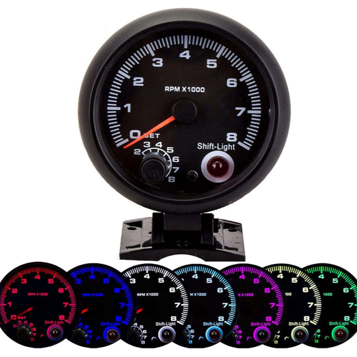 Amazon | カータコメーター 12V 95mm 指針式 0~8000RPM ポインタータコ