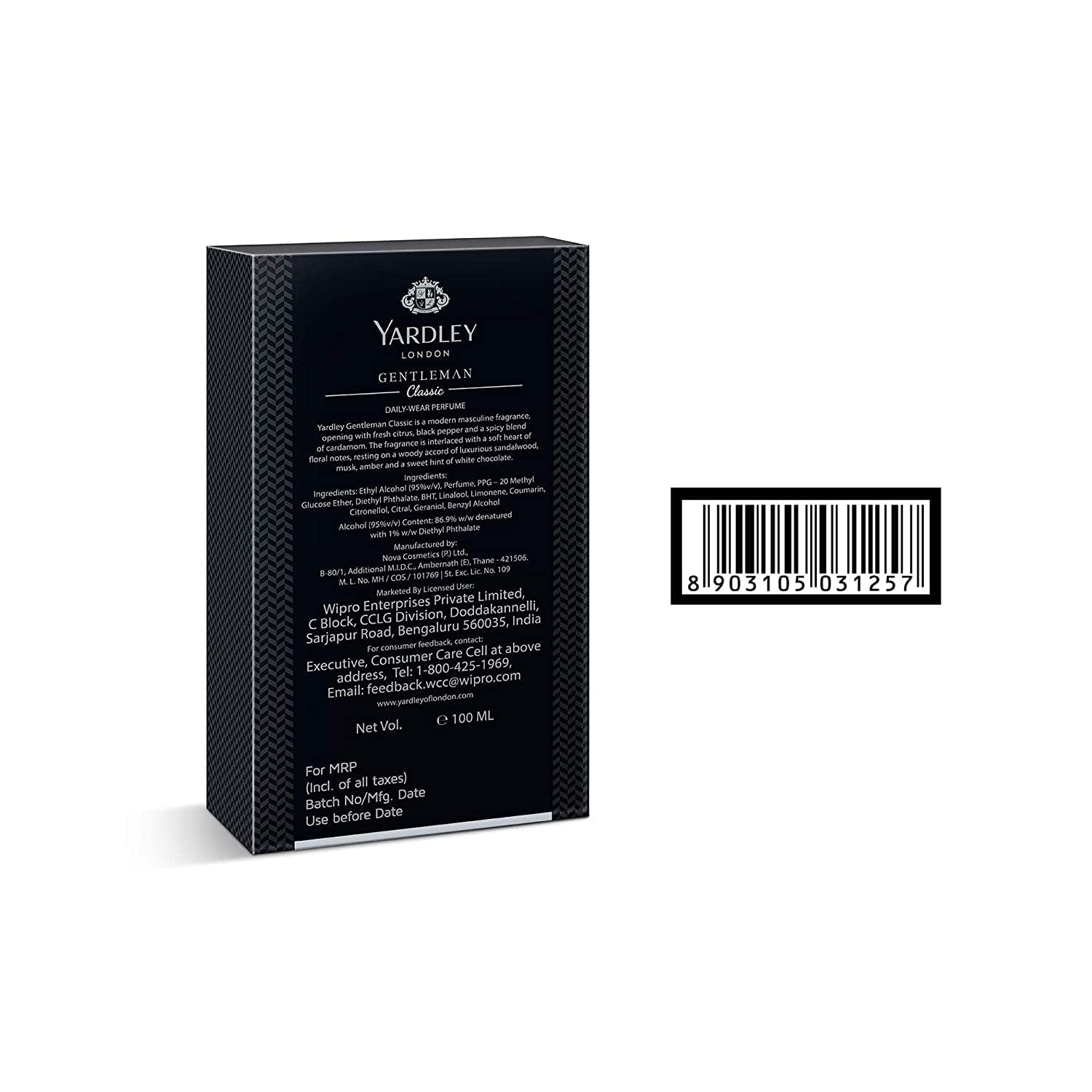 Amazon.co.jp: Yardley London紳士クラシック香水100 ml : ビューティー