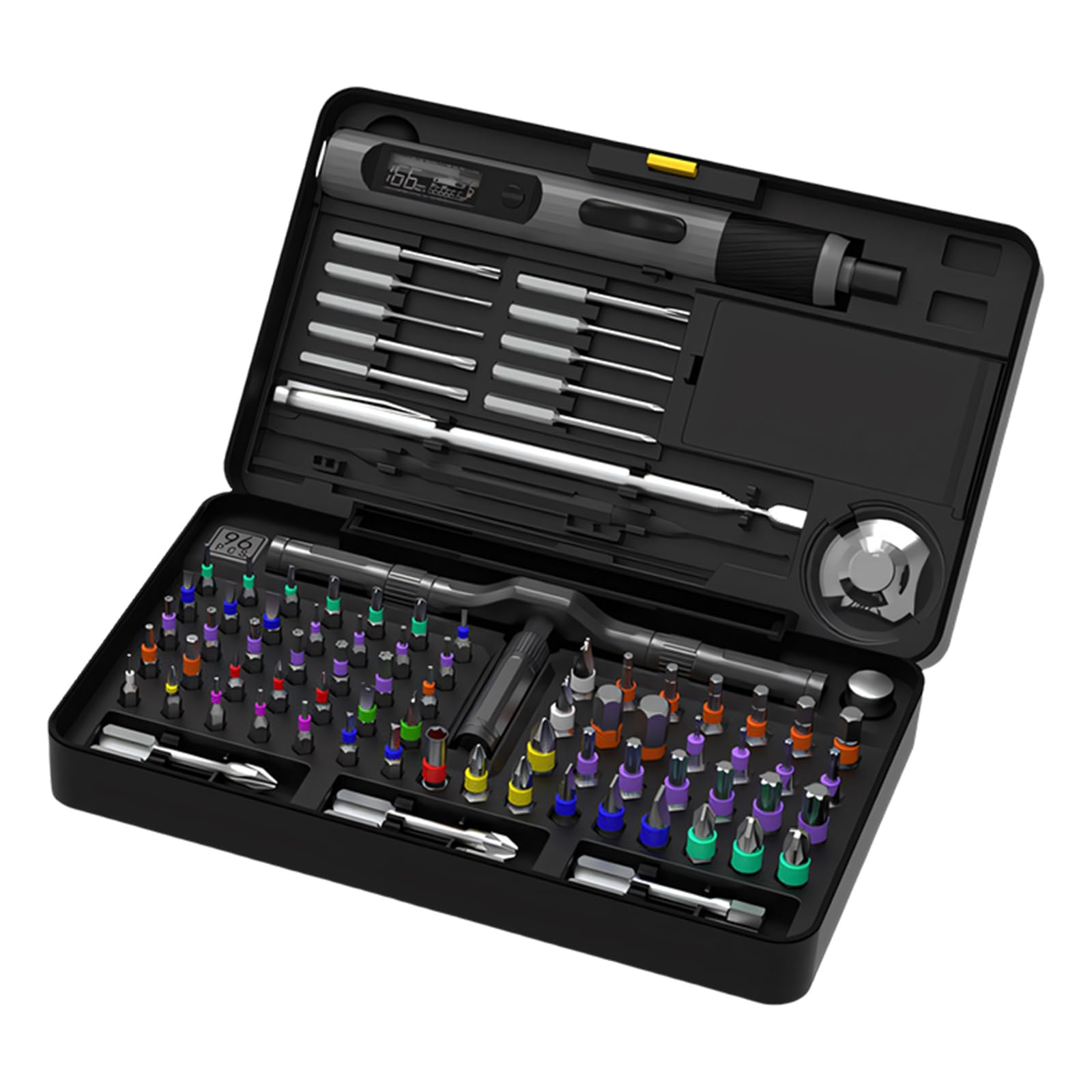 Multipurpose Cordless Screwdriver with 96 Attachments and Digital Screen for Various Repair Tasks Quick Fee Cordless Screwdriver
