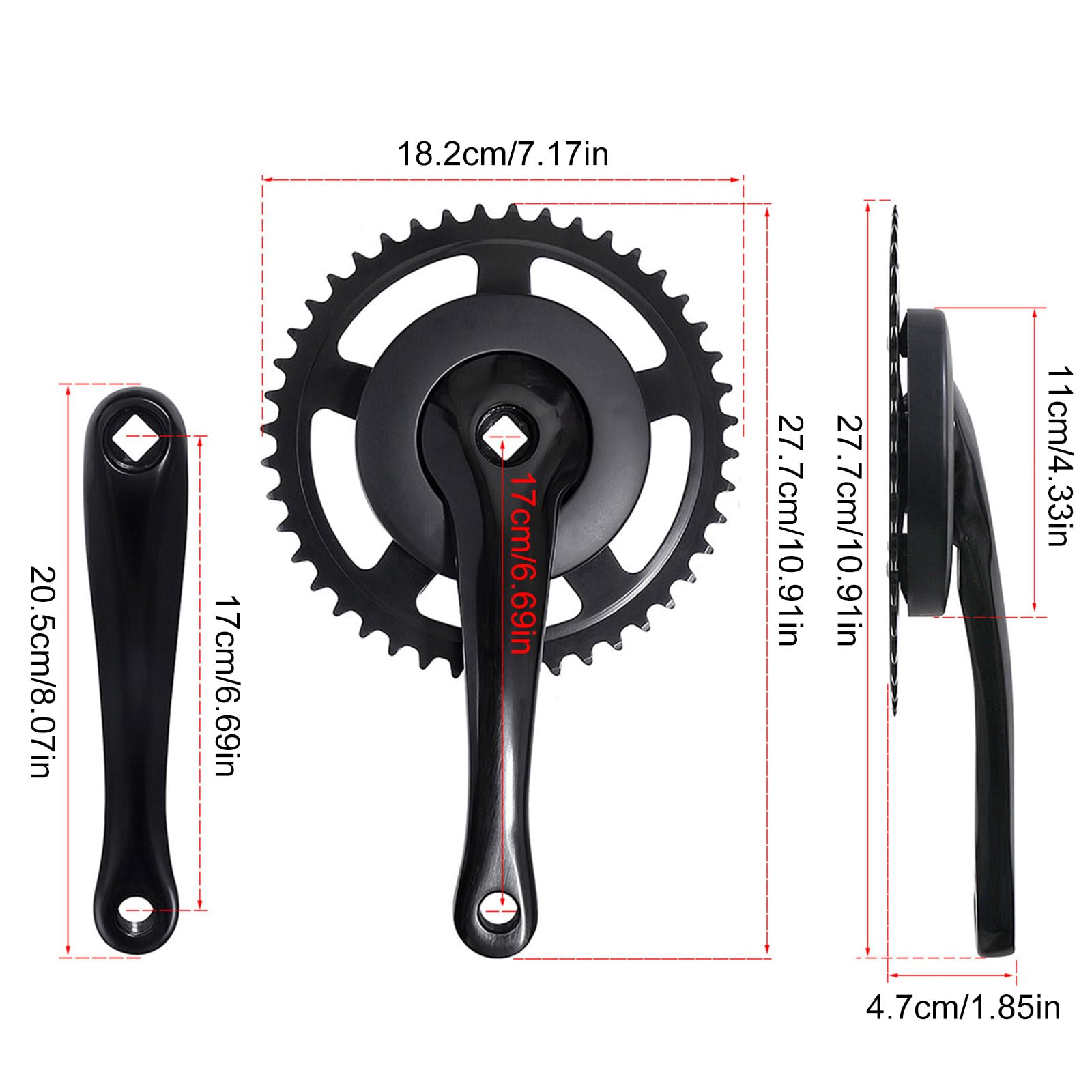 Muc-Off Anneau de précharge de manivelle - NOIR MAT (12) (96