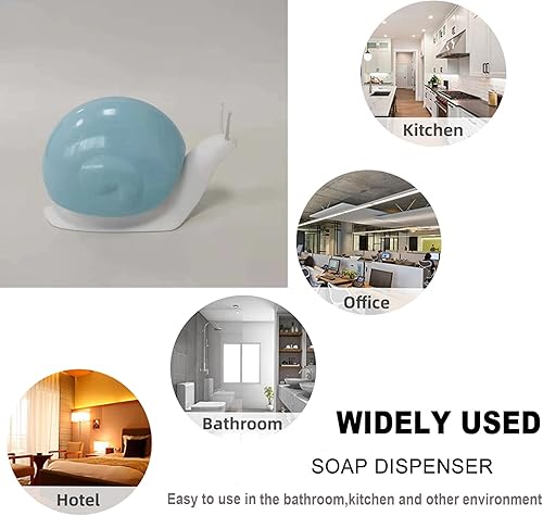 Miniatura 8 de Lindo dispensador de jabón de caracol, dispensador de jabón de manos, dispensador de botellas recargable para jabón líquido, champú para cocina,