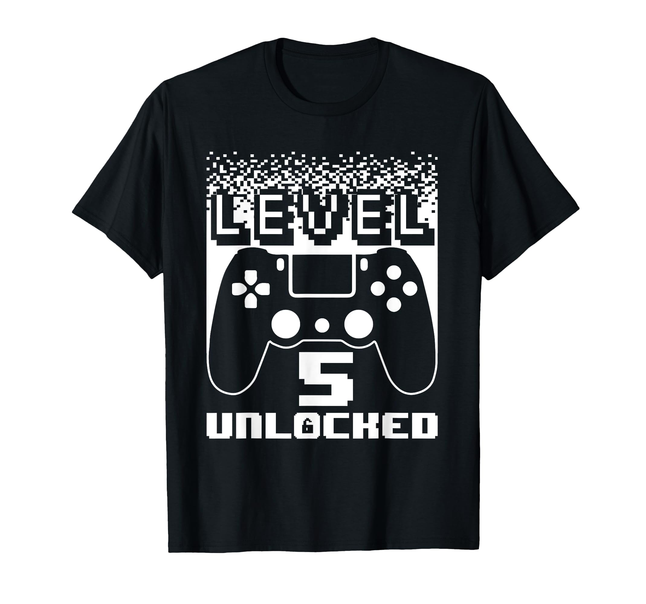 5th Birthday Art For Boys Level 5 Unlocked Gamer 5 Year Old T-Shirt