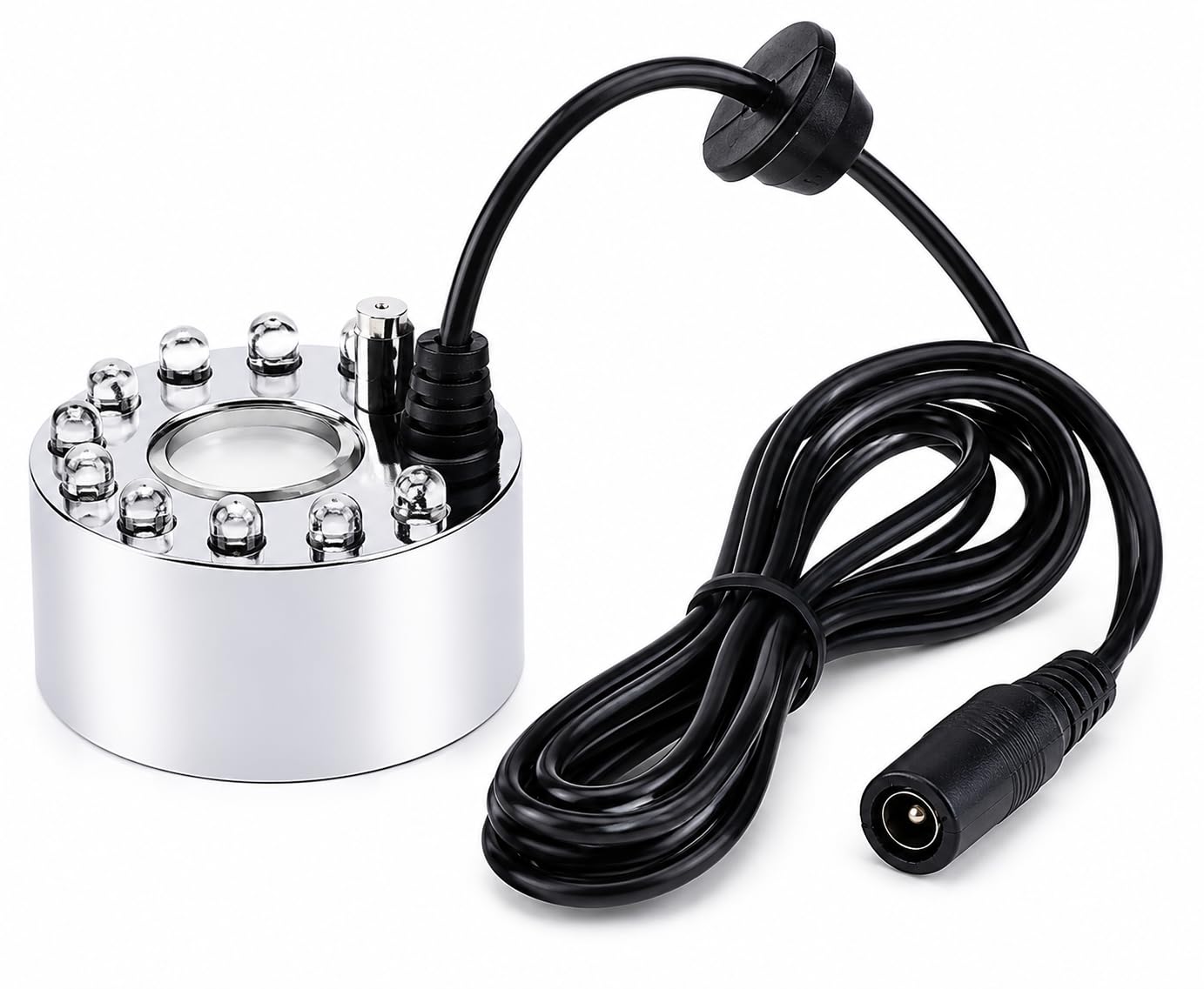 Ultrasonic Mist Maker Fogger with 12 LED Color Changing Lights | Mini Water Fountain Fog Machine for Indoor Fountains, Ponds, Humidifiers & Decorative Water Features-picture-28