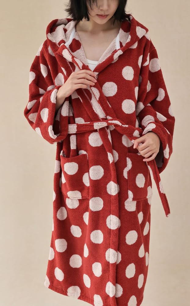 Damski szlafrok frotte, bawełniany szlafrok z kapturem, chłonny, gruby, długi szlafrok do spa, zimowy szlafrok pluszowy,E,One Size