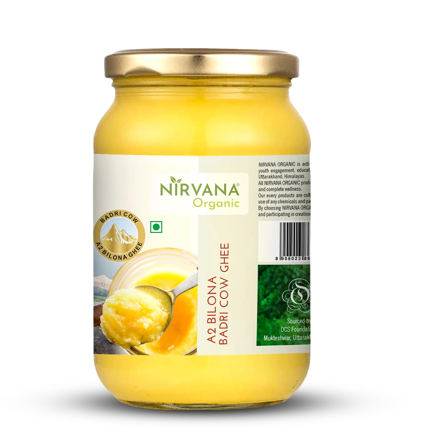 Nirvana Organic® A2 Cow Desi Ghee (1 litre) Bilona Processed Badri Cow Ghee 100% Pure & Natural Himalayan grassfed Healthy and Lab Tested Danedar Ghee for Better Digestion (B09B53XN18) Amazon Price History, Amazon Price Tracker