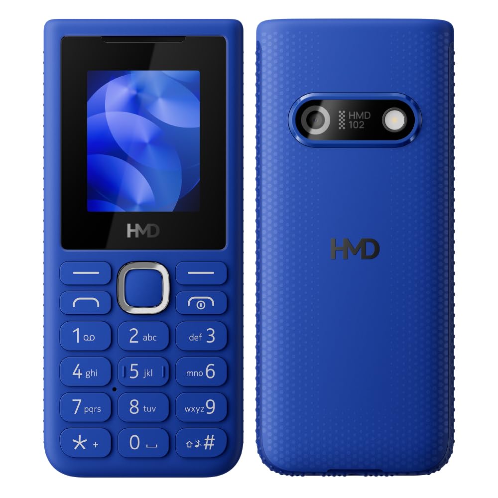 HMD 102 Keypad Phone |Dual SIM with Camera, Long Lasting Battery, Durable Design, Phone Talker, Wireless FM Radio, MP3 Player, MicroSD, 1-Year Replacement Guarantee | Blue-image-12