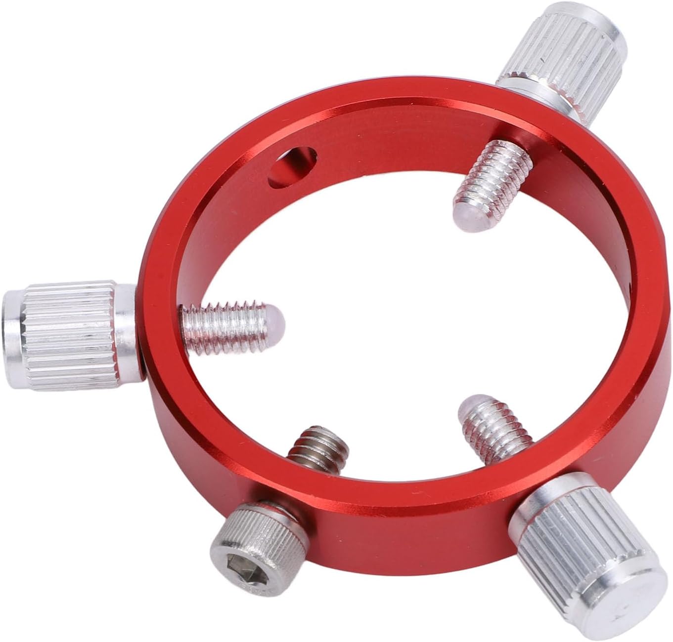 Guiding Scope Ring 50mm with M6 Screw for Telescope Aluminum Alloy Red - 6 Hole Guide Ring Supports 30-50mm Aperture for Astrophotography, 14mm Width Wide Design, 1/4 Inc