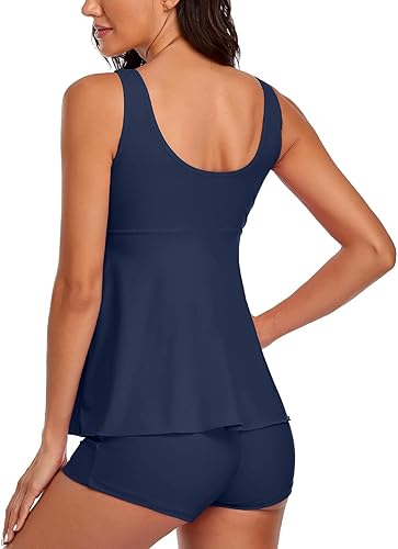 Miniatura 4 de Swim Tops for Boys Suits Two Control Print Women Swimming Suits Swimsuits Tank with Boyshorts Top One Shoulder