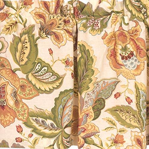 C&F Home Amelia Green Paisley Floral Botanical Spring Summer Cotton Bedroom Guestroom Premium Window Valance Set Of 2 Valance Set Of 2 Beige #TOP3
