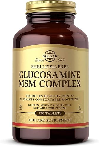 Solgar Glucosamine MSM Complex, 120 tabletas - Promueve articulaciones saludables - Apoya el rango de movimiento y flexibilidad - Soporta colágeno -