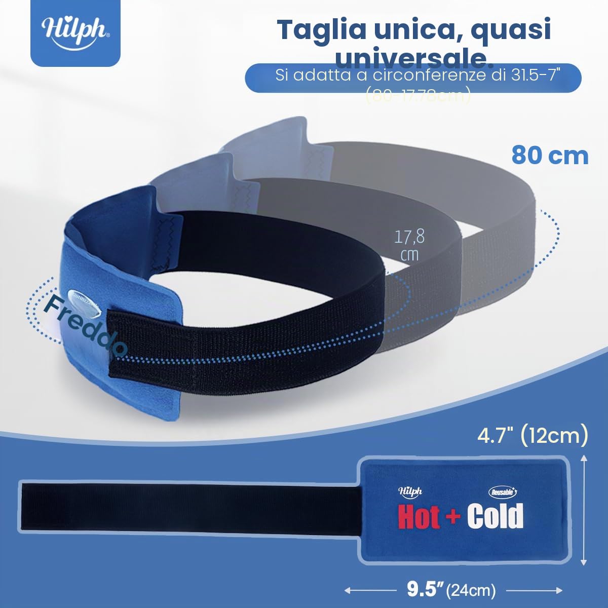 Hilph Impacco di Ghiaccio Gel Riutilizzabile, 2 Pezzi Ghiaccio Gel Freezer per la Terapia a Caldo e Freddo per Lesioni, Cuscinetto Gel Caldo Freddo per Viso, Testa, Occhi Stanchi, Denti del Giudizio