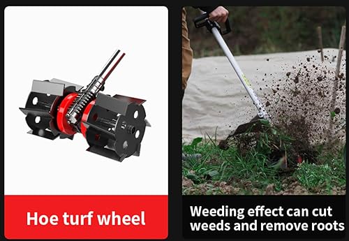 Miniatura 3 de GX35 4 tiempos 5 en 1 cortador de cepillo a gas desmalezadora cortasetos Edger poda rototiller cultivador+2 postes de extensión