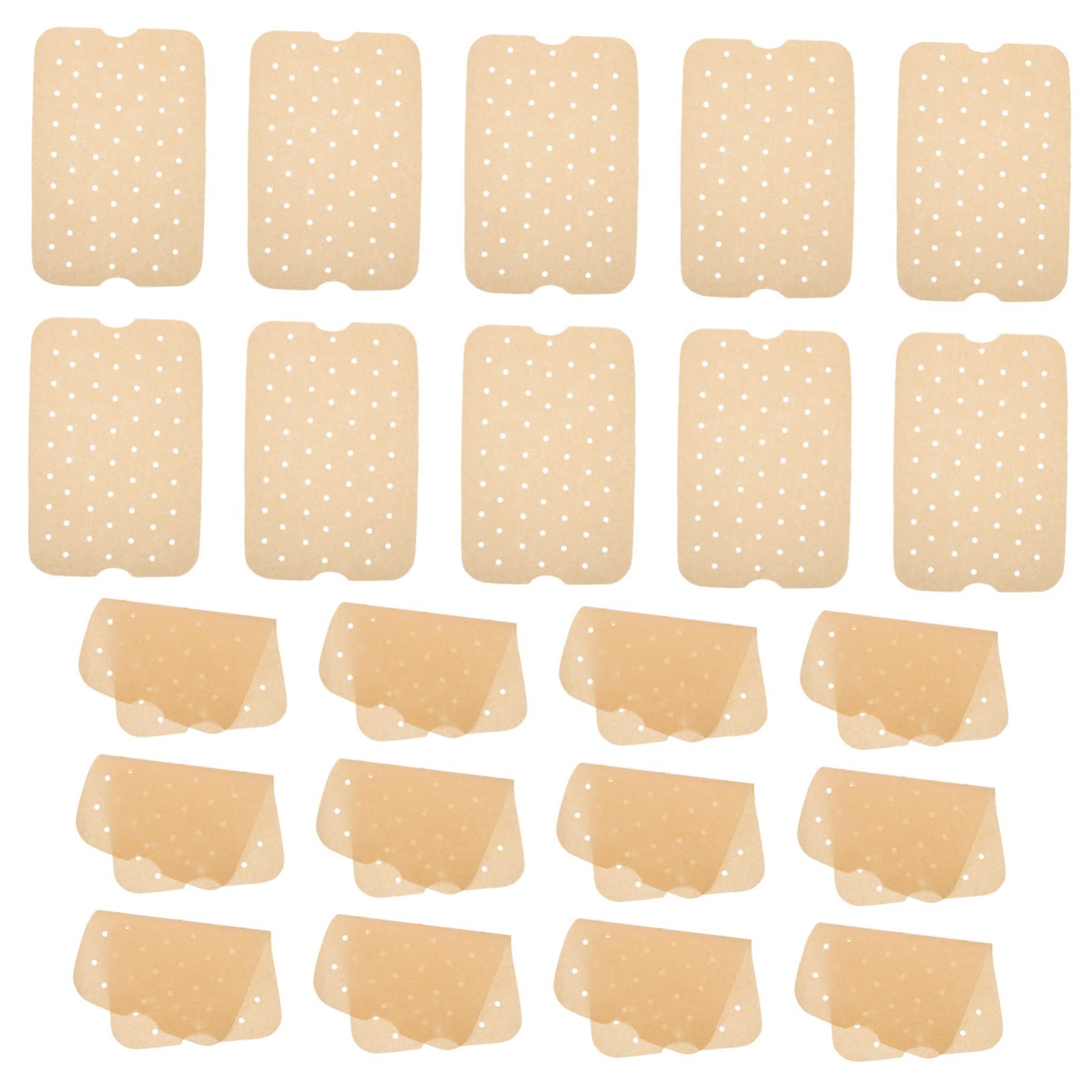 200 Hojas Funda Perforado para Freidora de Aire Antiadherente Resistente al Aceite para Cocción Saludable y Limpieza