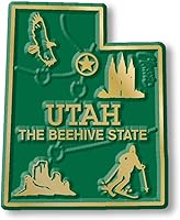 Vista 3 de Imán con diseño de mapa de estado, Complete State Map Magnet Collection