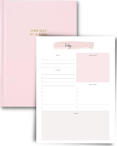 Lamare Agenda diaria sin fecha, agenda de productividad con fijación de objetivos, seguimiento de hábitos, citas inspiradoras, cuaderno de lista de