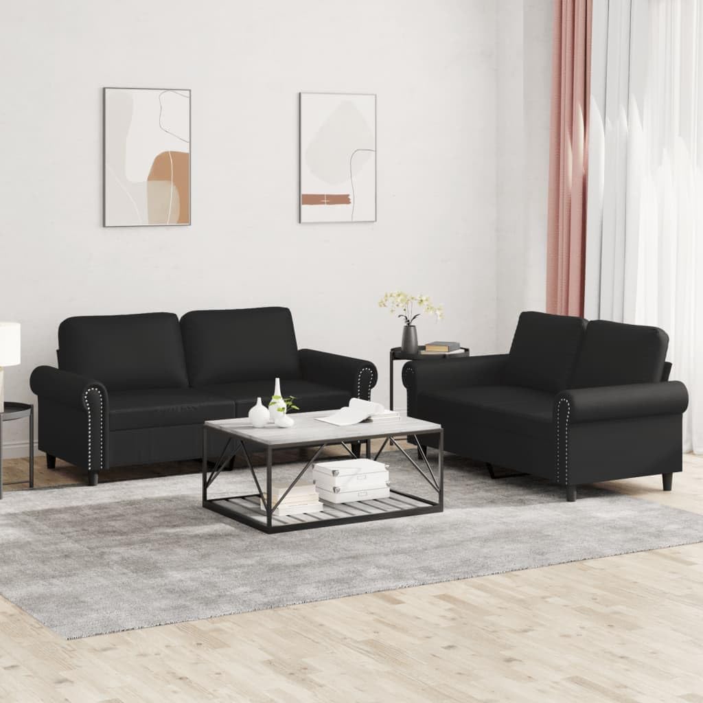 Sofa Set Black Living Room Furniture
