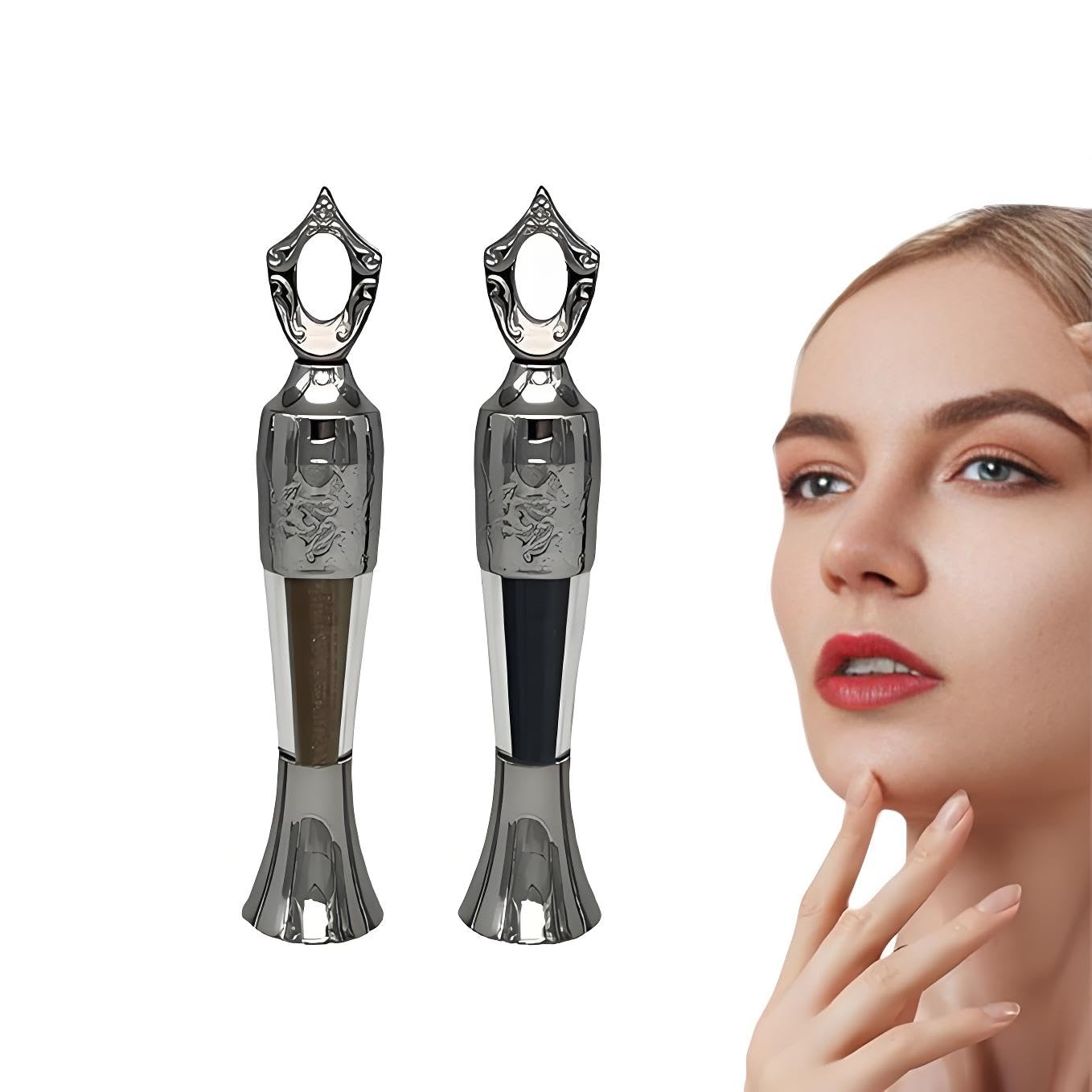𝒌𝒐𝒉𝒍 Powder Eyeliner,100% Natural Egyptian 𝒌𝒐𝒉𝒍 Eyeliner–iInspired by Ancient Egyptian Beauty, Handmade Waterproof Long-Lasting Natural Traditional(Brown+Silver black)7-14 days delivery