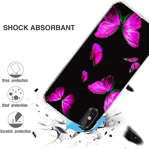Miniatura 7 de Funda para iPhone XsiPhone X Clear Case para niñas y mujeres, TPU suave a prueba de golpes, funda protectora transparente para iPhone XsiPhone X