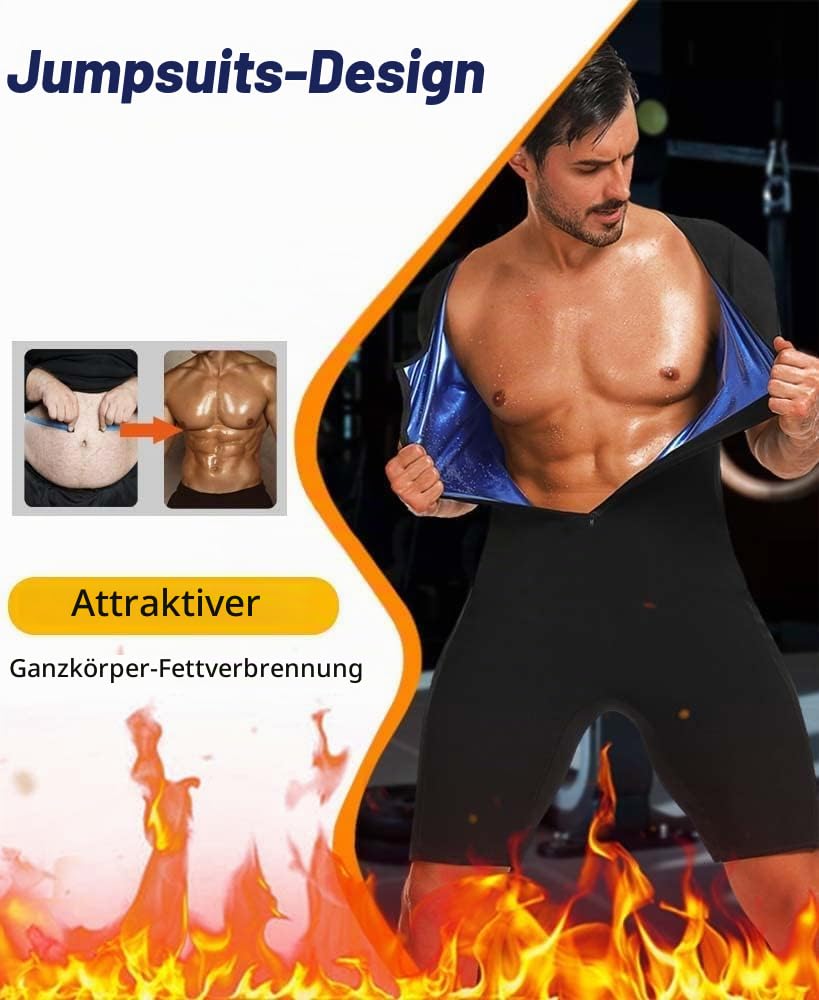 Sauna Anzüge für Männer Sauna Sweat Shirt Heat Trapping Weste Full Body Shaper Workout Top mit Shorts Übung Fitness Heat Trapping Sweat Taille Trainer