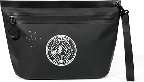 Tactiko - Bolsas con cremallera resistentes al agua contra salpicaduras  2L Hold-All Organizadores para bolsas secas, bolsas de viaje (negro)
