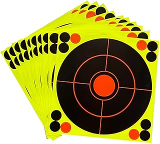 100 Pcs 8 x 8 Inch Bullseye Splatter & Reactive Shooting Target Paper Targets