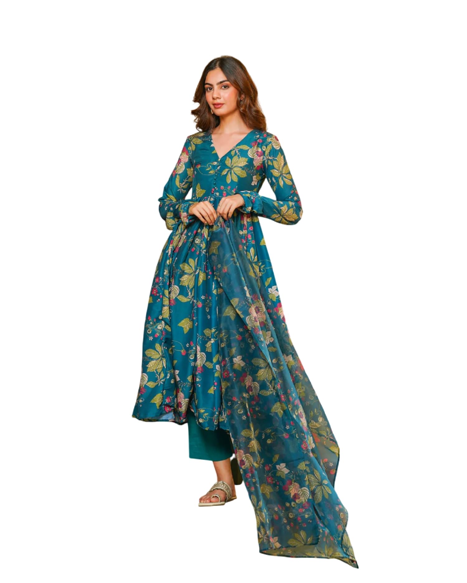 Fabnex Women's Rama Kurta Set For | Kurti Pant Set (K 135-136), L