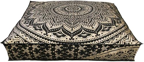 Miniatura 6 de Funda de cojín con diseño de mandala, funda de cojín para asiento, hippie, decorativo, bohemio, otomano, de algodón, indio, para sala de estar,