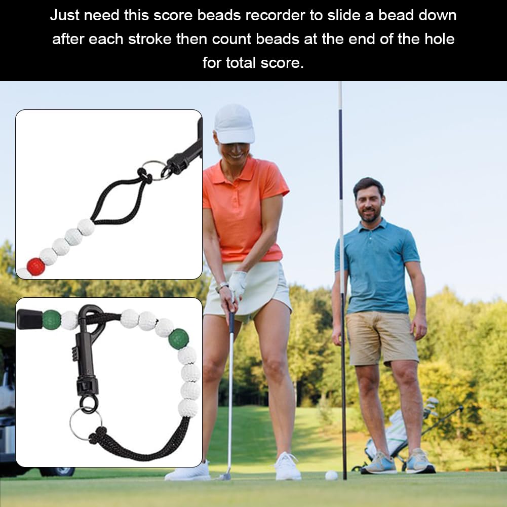 Golf Score Contador de Golf Cuentas de Golf 4 Unidades Cadena de Conteo