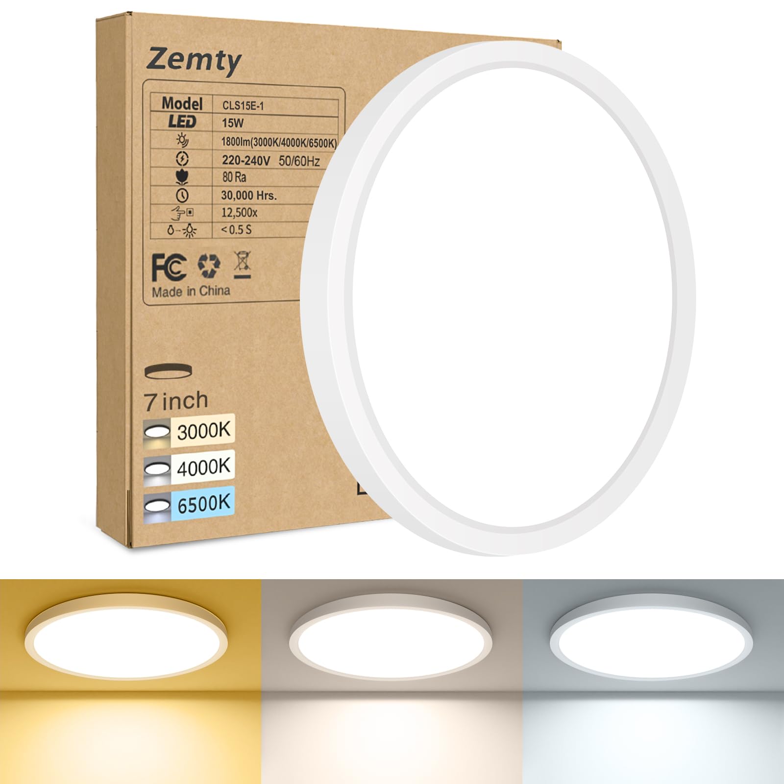 zemty Rund Ultra Dünn Deckenlampe LED Lampen Deckenlampen