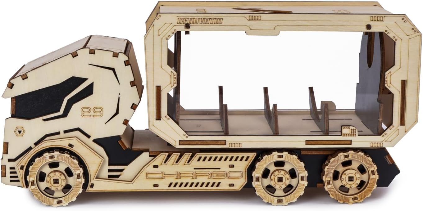 3D Wooden Puzzle for Adults, Mechanical Piggy Bank Car Puzzle, DIY Vehicle Model Building Kit Handicraft Wood Craft Hobbies Toy, Birthday for Hobbyist 14+ Family Women Men, 156 Pcs