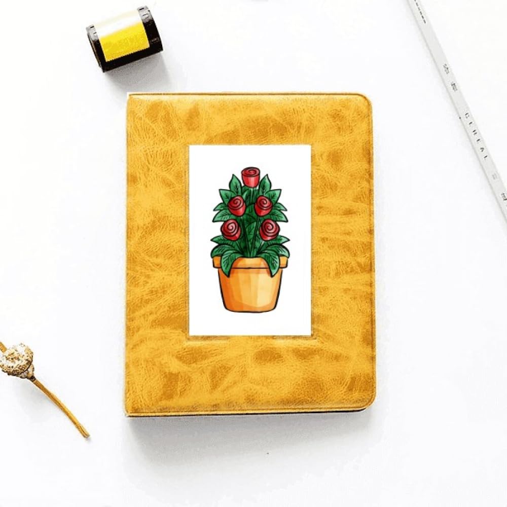 no/no Potted Rose Cartoon Art Deco Fashion Photo Album Family Wedding Picture 4x6