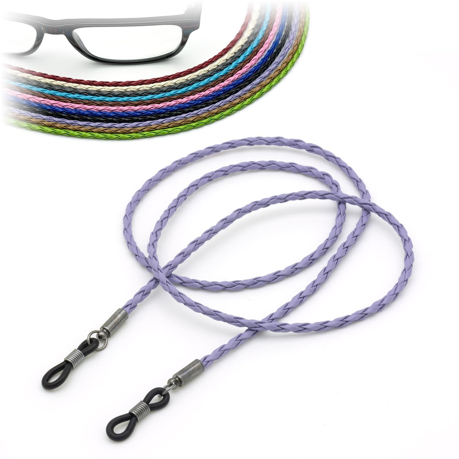 Ckb Ltd Unisex Purple Pu Leather Spectacle Glasses Strap Sunglasses Cord Holder Neck Lanyard String 70Cm, 1 Piece