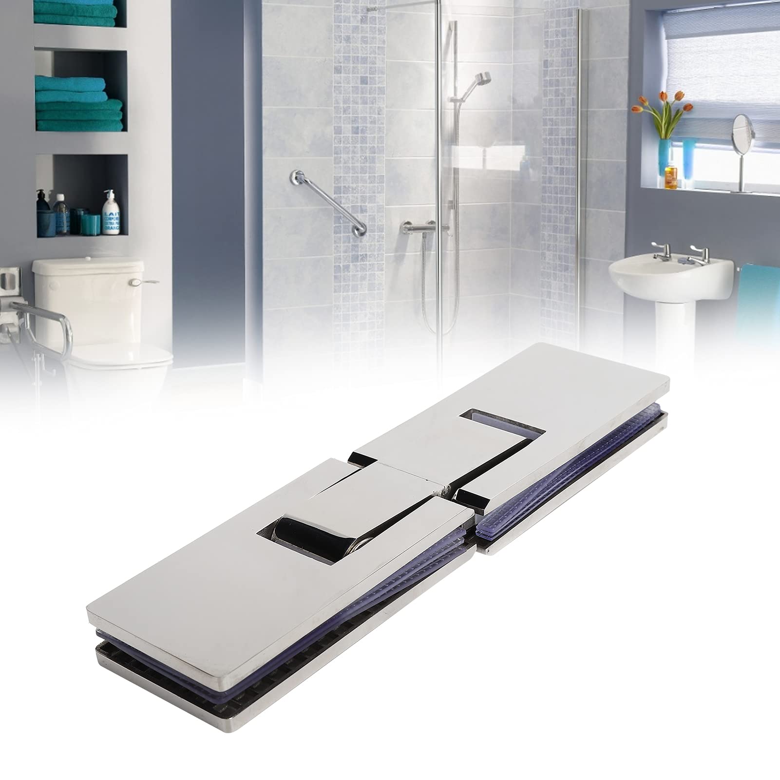 ViaGasaFamido Abrazadera de Vidrio para Puerta, Acero Inoxidable 304,