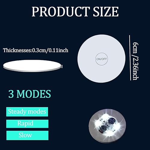 Miniatura 5 de 20 posavasos LED redondos para botella de licor de vino, fiesta de bebidas, fiesta de bar (multicolor)