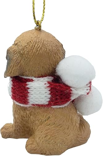Miniatura 5 de Golden Retriever Puppy Primer Árbol de Navidad Adorno para mascotas Piel Bebé