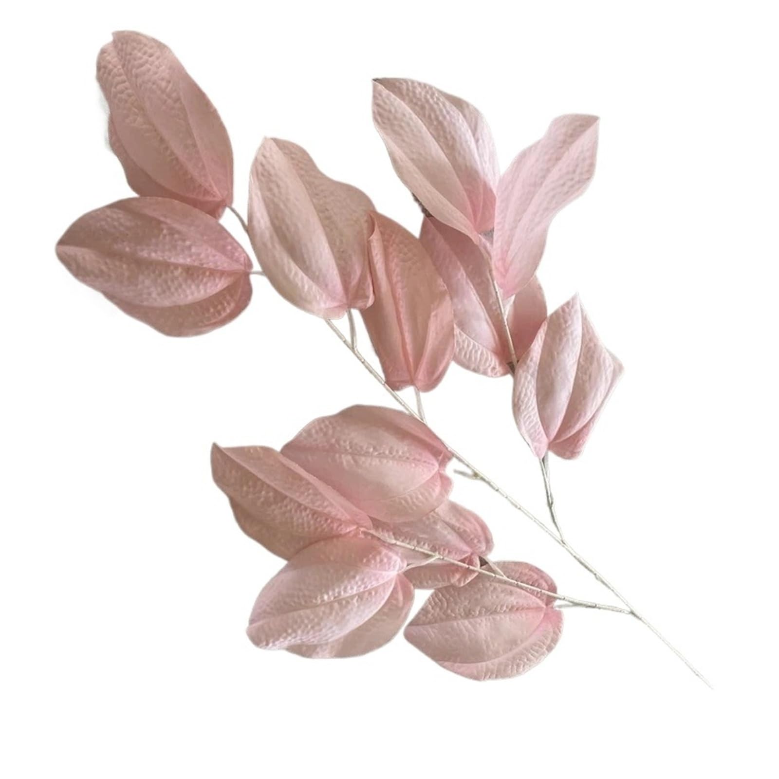 1PC Simulated Leaf Branch Green Plants Fake Flower Hotel Decor Bread Leaves Artificial Plant Garden Decoration(Light pink)