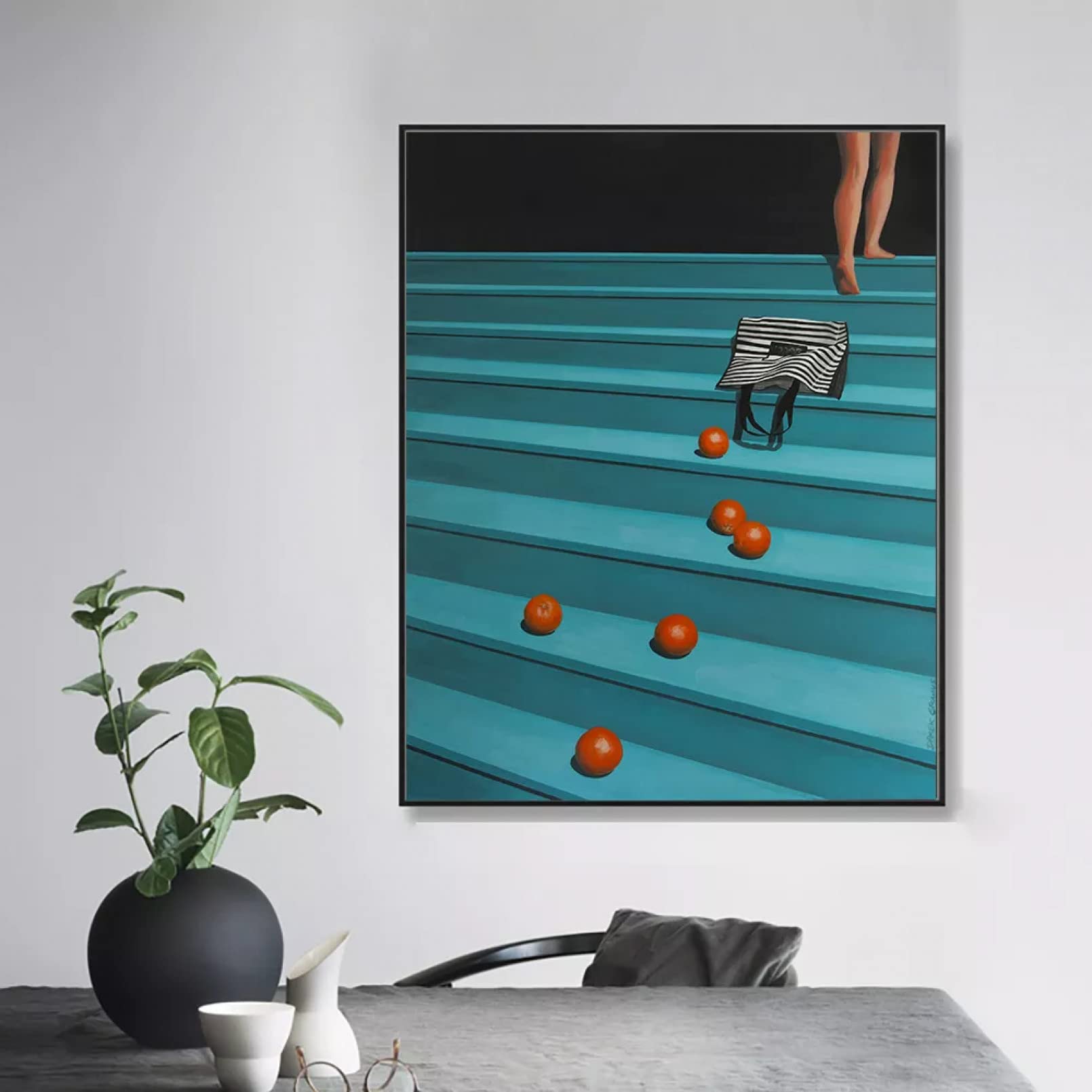 Pintura de arte abstracto en lienzo de pared con impresión de alta definición