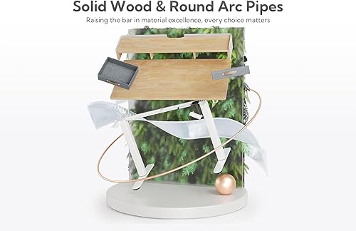 Miniatura 8 de Escritorio de pie de pieza completa con cajones, escritorio de pie de madera maciza de 48 x 24 pulgadas con estante de almacenamiento, escritorio