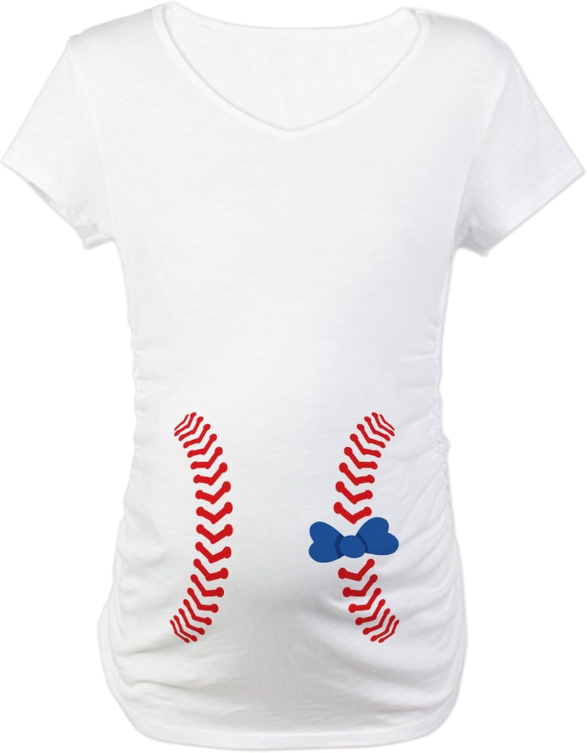 CafePress Cute Baseball Maternity T Shirt Women's Maternity Ruched Side T-Shirt