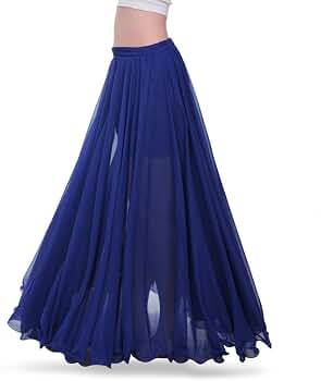 Gonna Da Ballo In Chiffon ROYAL SMEELA | Giro 720° Per Danza Del Ventre, Flamenco, Tribale - Maxi Fiorata - 2