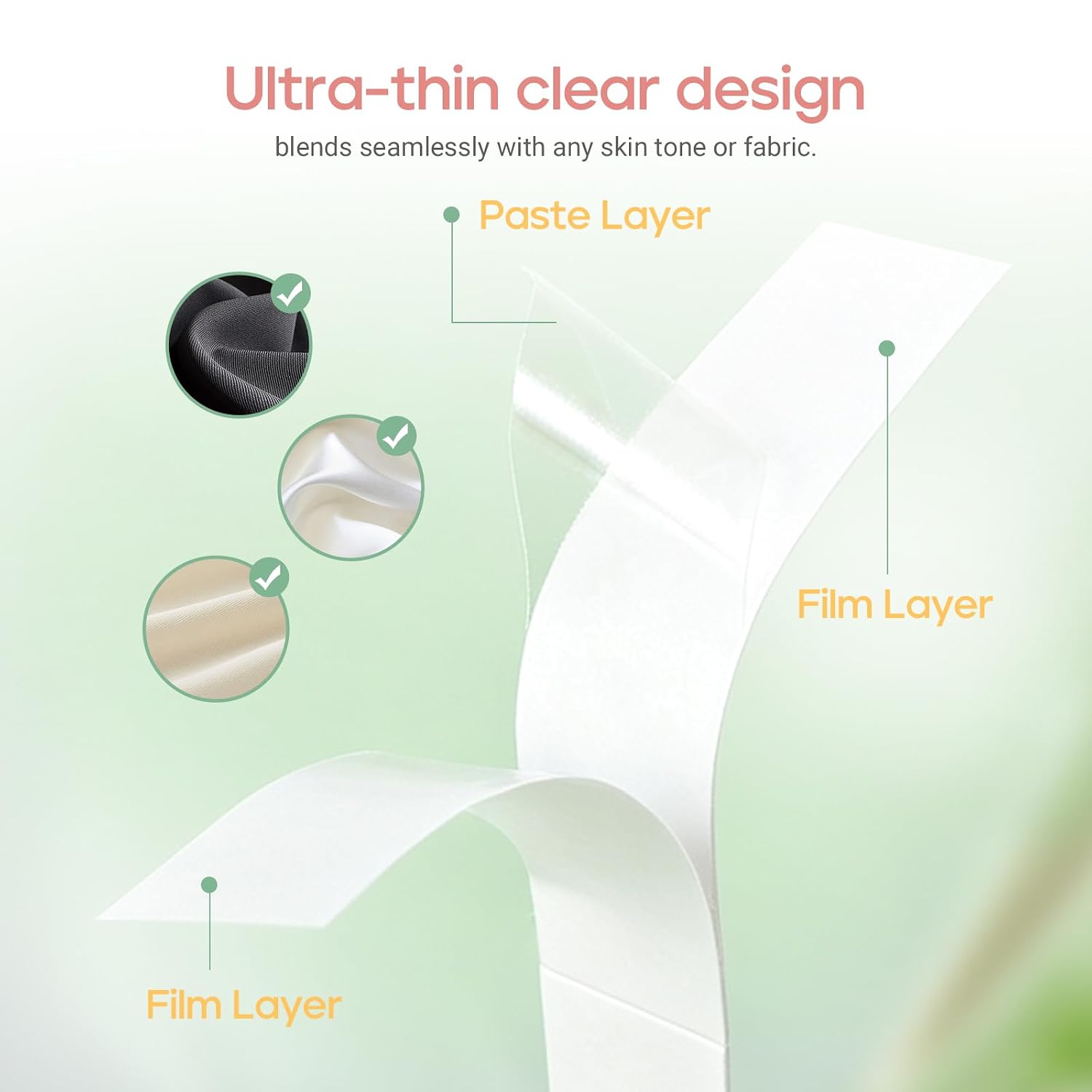 Fashion Tape for Women, Double-Sided Body and Clothing Tape, 100pcs image 4