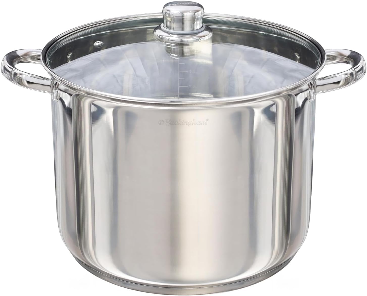 Housetronics 11L Large Stockpot - Soup Pot, Catering, Cooking, Stainless Steel | Cooking Pot for All Hobs Including Induction | with Glass Lid, Riveted Handles, Encapsulated Bottom (26CM)