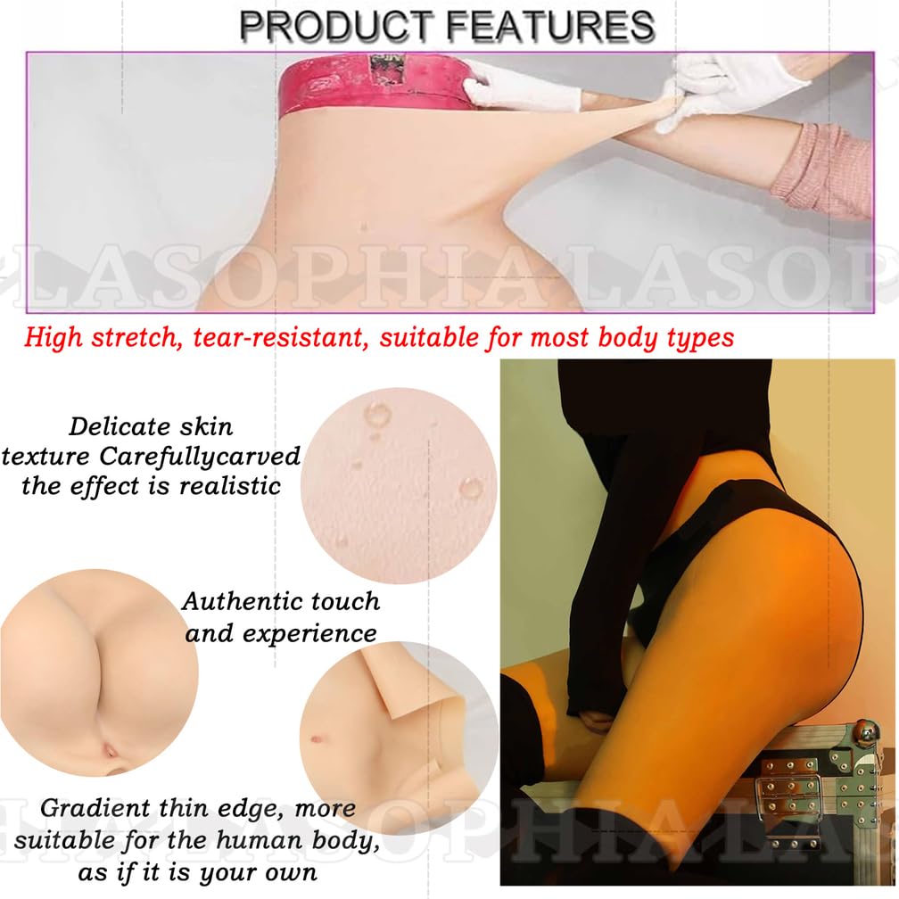Bragas De Silicona para Crossdressing con Gran Trasero Cintura Alta con Relleno Levanta Glúteos Moldeador Ropa Interior para Personas Transgénero